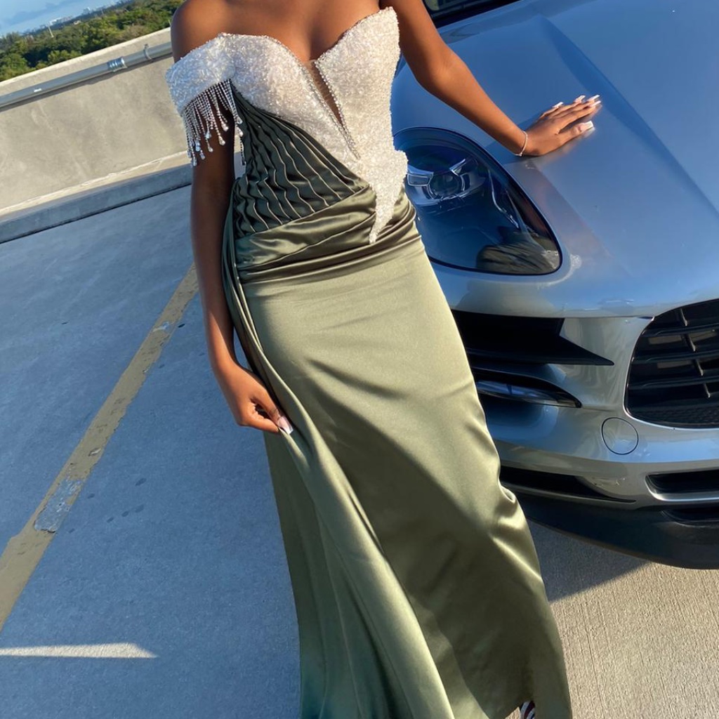 Olive Green Minna Fashion Prom Dress